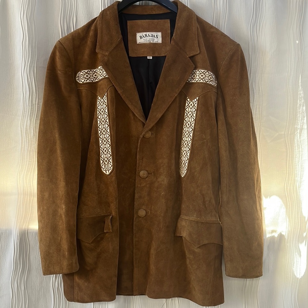 Mens Suede Jacket Made in Guadalajara, Mexico